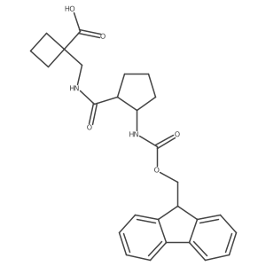 1-({[2-({[(9H-fluoren-9-yl)methoxy]carbonyl}amino)cyclopentyl]formamido}methyl)cyclobutane-1-carboxylic acid Structure
