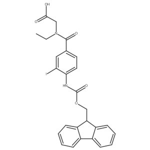 2-{N-ethyl-1-[4-({[(9H-fluoren-9-yl)methoxy]carbonyl}amino)-3-iodophenyl]formamido}acetic acid Structure