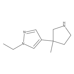 1-ethyl-4-(3-methylpyrrolidin-3-yl)-1H-pyrazole Structure