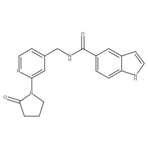 N-((2-(2-oxopyrrolidin-1-yl)pyridin-4-yl)methyl)-1H-indole-5-carboxamide Structure