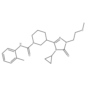 3-(4-cyclopropyl-1-(2-methoxyethyl)-5-oxo-4,5-dihydro-1H-1,2,4-triazol-3-yl)-N-(o-tolyl)piperidine-1-carboxamide Structure