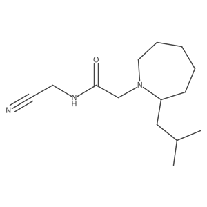 N-(Cyanomethyl)-2-[2-(2-methylpropyl)azepan-1-yl]acetamide结构式