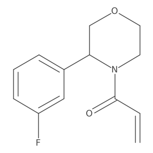 1-[3-(3-Fluorophenyl)morpholin-4-yl]prop-2-en-1-one结构式