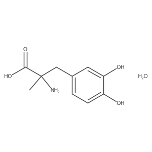 2-Amino-3-(3,4-dihydroxyphenyl)-2-methylpropanoic acid hydrate结构式