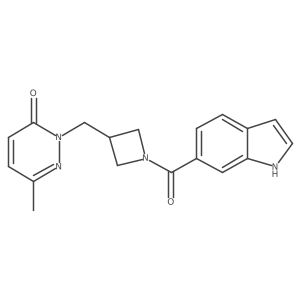 2-{[1-(1H-indole-6-carbonyl)azetidin-3-yl]methyl}-6-methyl-2,3-dihydropyridazin-3-one Structure