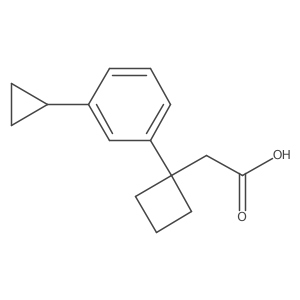 2-[1-(3-Cyclopropylphenyl)cyclobutyl]acetic acid Structure