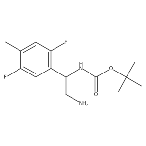 tert-butyl N-[2-amino-1-(2,5-difluoro-4-methylphenyl)ethyl]carbamate Structure