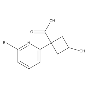 1-(6-Bromopyridin-2-yl)-3-hydroxycyclobutane-1-carboxylic acid Structure
