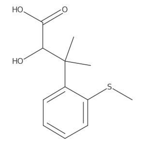 2-Hydroxy-3-methyl-3-[2-(methylsulfanyl)phenyl]butanoic acid Structure