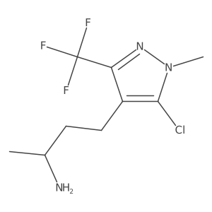 4-[5-chloro-1-methyl-3-(trifluoromethyl)-1H-pyrazol-4-yl]butan-2-amine结构式