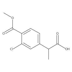 2-[3-Chloro-4-(methoxycarbonyl)phenyl]propanoic acid Structure