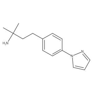 2-methyl-4-[4-(1H-pyrazol-1-yl)phenyl]butan-2-amine结构式