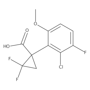 1-(2-Chloro-3-fluoro-6-methoxyphenyl)-2,2-difluorocyclopropane-1-carboxylic acid结构式