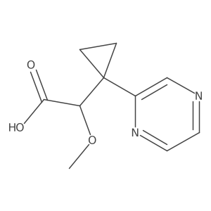 2-Methoxy-2-[1-(pyrazin-2-yl)cyclopropyl]acetic acid结构式