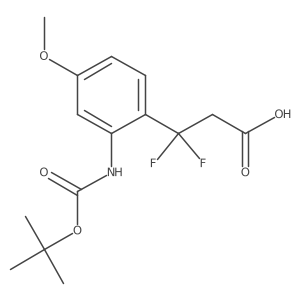 3-(2-{[(Tert-butoxy)carbonyl]amino}-4-methoxyphenyl)-3,3-difluoropropanoic acid Structure