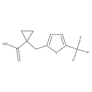 1-{[5-(Trifluoromethyl)thiophen-2-yl]methyl}cyclopropane-1-carboxylic acid Structure