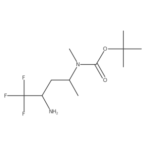 tert-butyl N-(4-amino-5,5,5-trifluoropentan-2-yl)-N-methylcarbamate Structure