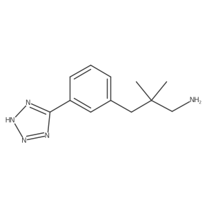 2,2-dimethyl-3-[3-(1H-1,2,3,4-tetrazol-5-yl)phenyl]propan-1-amine结构式