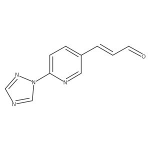 3-[6-(1H-1,2,4-triazol-1-yl)pyridin-3-yl]prop-2-enal结构式