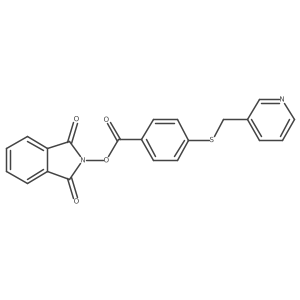 1,3-dioxo-2,3-dihydro-1H-isoindol-2-yl 4-{[(pyridin-3-yl)methyl]sulfanyl}benzoate Structure
