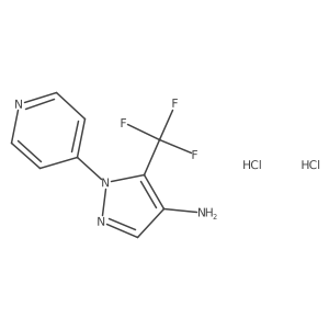 1-Pyridin-4-yl-5-(trifluoromethyl)pyrazol-4-amine;dihydrochloride结构式