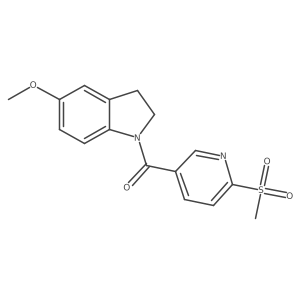 (5-Methoxy-2,3-dihydroindol-1-yl)-(6-methylsulfonylpyridin-3-yl)methanone Structure