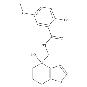 2-bromo-N-((4-hydroxy-4,5,6,7-tetrahydrobenzofuran-4-yl)methyl)-5-methoxybenzamide结构式