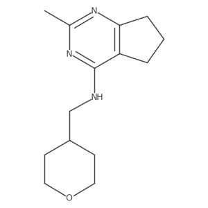 2-methyl-N-((tetrahydro-2H-pyran-4-yl)methyl)-6,7-dihydro-5H-cyclopenta[d]pyrimidin-4-amine Structure