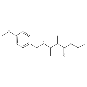 Ethyl 3-{[(4-methoxyphenyl)methyl]amino}-2-methylbutanoate结构式