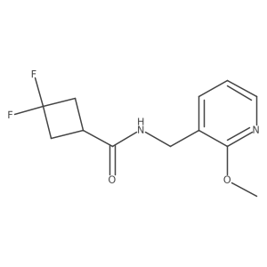 3,3-difluoro-N-[(2-methoxypyridin-3-yl)methyl]cyclobutane-1-carboxamide结构式