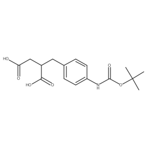 2-[(4-{[(Tert-butoxy)carbonyl]amino}phenyl)methyl]butanedioic acid结构式