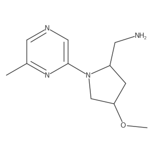 [(2R,4R)-4-methoxy-1-(6-methylpyrazin-2-yl)pyrrolidin-2-yl]methanamine Structure