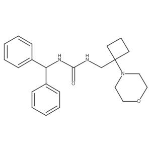 1-(Diphenylmethyl)-3-{[1-(morpholin-4-yl)cyclobutyl]methyl}urea结构式