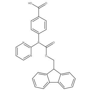 4-({[(9H-fluoren-9-yl)methoxy]carbonyl}(pyrimidin-2-yl)amino)benzoic acid Structure
