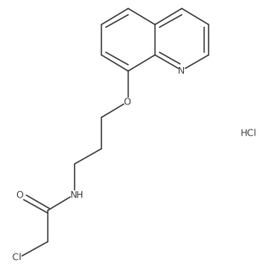 2-Chloro-N-(3-quinolin-8-yloxypropyl)acetamide;hydrochloride Structure
