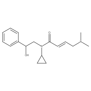 (2E)-N-cyclopropyl-4-(dimethylamino)-N-(2-hydroxy-2-phenylethyl)but-2-enamide结构式