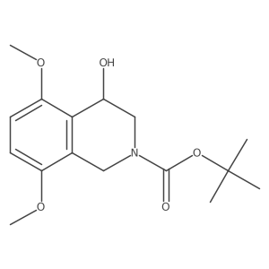 Tert-butyl 4-hydroxy-5,8-dimethoxy-1,2,3,4-tetrahydroisoquinoline-2-carboxylate结构式