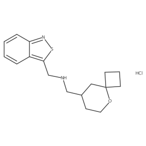 [(2,1-Benzothiazol-3-yl)methyl]({5-oxaspiro[3.5]nonan-8-yl}methyl)amine hydrochloride结构式