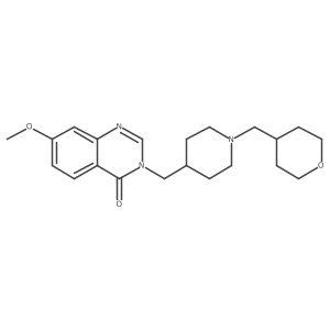 7-Methoxy-3-({1-[(oxan-4-yl)methyl]piperidin-4-yl}methyl)-3,4-dihydroquinazolin-4-one结构式