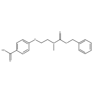 5-(2-{[(Benzyloxy)carbonyl](methyl)amino}ethoxy)pyridine-2-carboxylic acid结构式