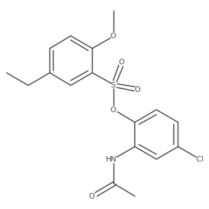4-Chloro-2-acetamidophenyl 5-ethyl-2-methoxybenzene-1-sulfonate结构式