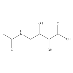 rac-(2R,3R)-4-acetamido-2,3-dihydroxybutanoic acid Structure