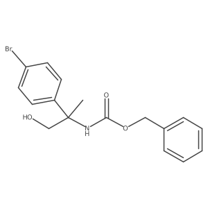 benzyl N-[1-(4-bromophenyl)-2-hydroxy-1-methyl-ethyl]carbamate结构式
