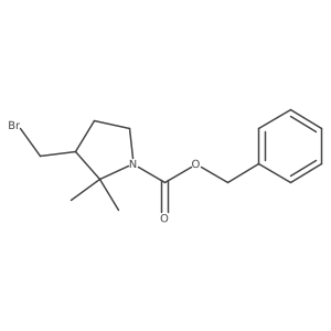 benzyl 3-(bromomethyl)-2,2-dimethyl-pyrrolidine-1-carboxylate Structure
