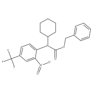 benzyl N-cyclohexyl-N-[2-nitro-4-(trifluoromethyl)phenyl]carbamate结构式