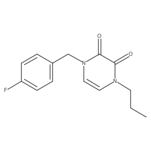 1-[(4-Fluorophenyl)methyl]-4-propyl-1,2,3,4-tetrahydropyrazine-2,3-dione Structure