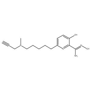 N',3-dihydroxy-6-{5-[methyl(prop-2-yn-1-yl)amino]pentyl}pyridine-2-carboximidamide结构式