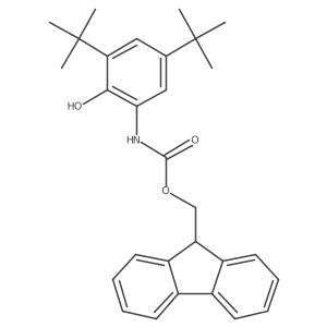 (9H-fluoren-9-yl)methyl N-(3,5-di-tert-butyl-2-hydroxyphenyl)carbamate结构式