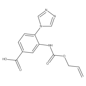 3-{[(prop-2-en-1-yloxy)carbonyl]amino}-4-(4H-1,2,4-triazol-4-yl)benzoic acid Structure