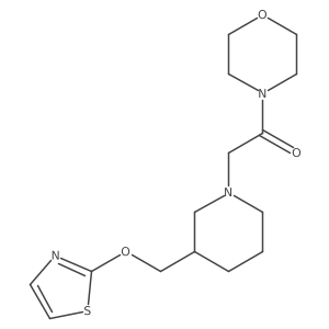 1-(Morpholin-4-yl)-2-{3-[(1,3-thiazol-2-yloxy)methyl]piperidin-1-yl}ethan-1-one Structure